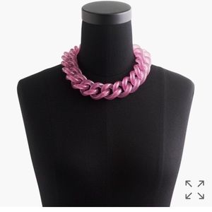 J. Crew Lucite Link Necklace in Iced Orchid